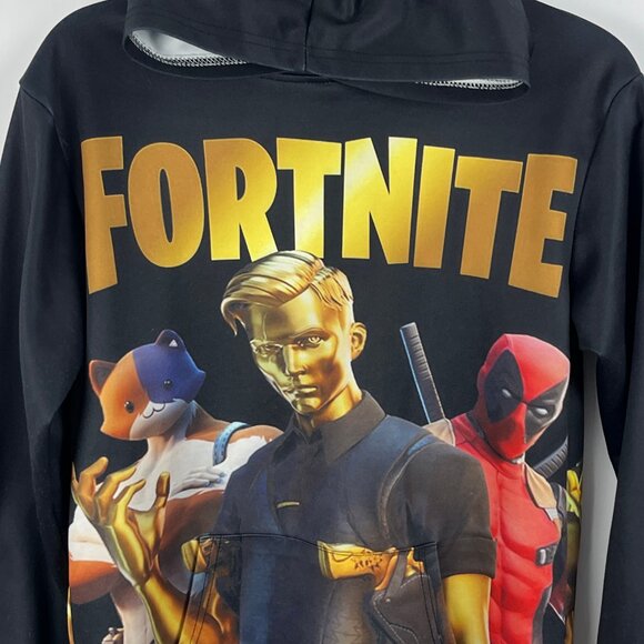 Unbranded Sweatshirt Hoodie Size M Black Long Sleeve Stretch Round Neck Fortnite - Picture 3 of 8